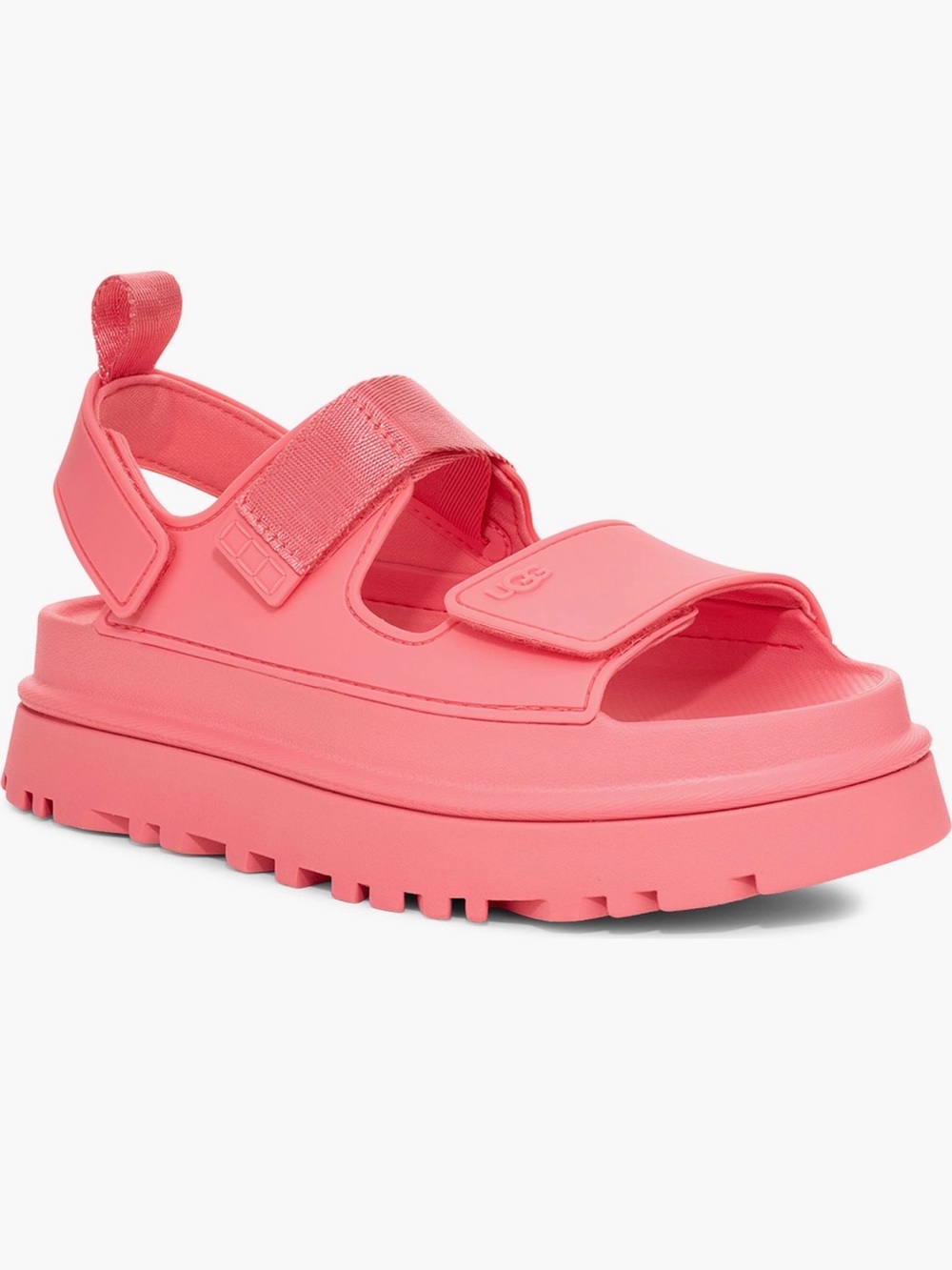 UGG women Coral Pink Platform Sandal size 9